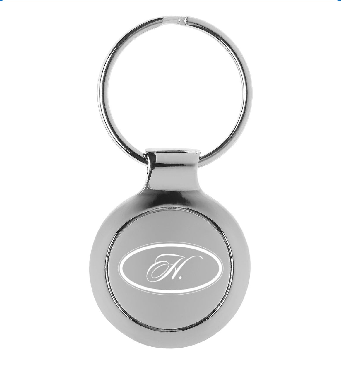 Signature Logo Silver Key Chain