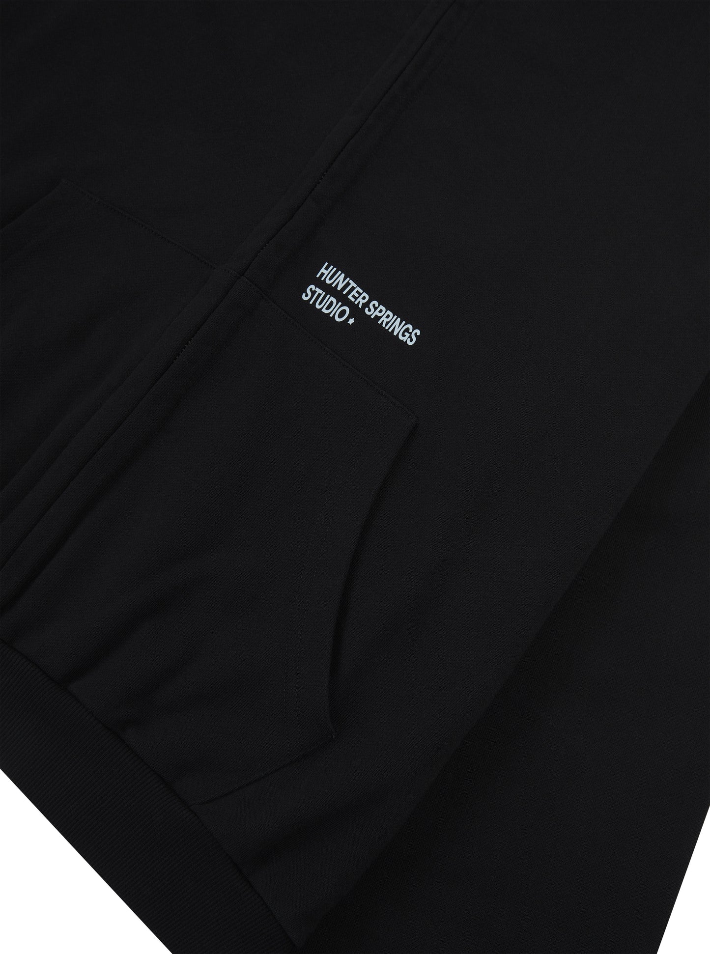 Heavy Zipped Hood - Black