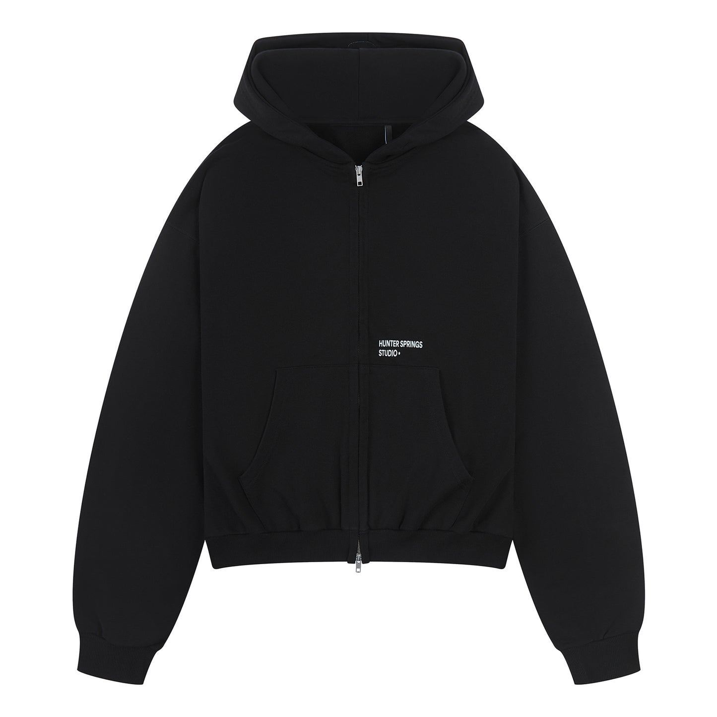Heavy Zipped Hood - Black